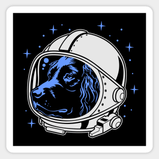 Dog astronaut and space Sticker